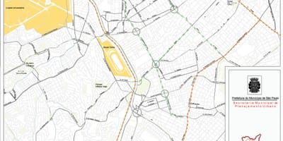 Kaart van Pinheiros São Paulo - Paaie
