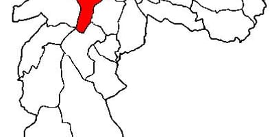 Kaart van Pinheiros sub-prefektuur São Paulo