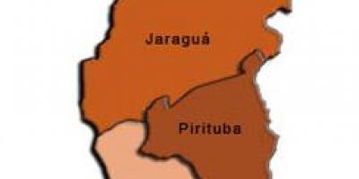 Kaart van Pirituba-Jaraguá sub-prefektuur