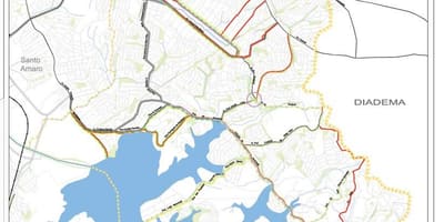 Kaart van die Plek Ademar São Paulo - Paaie