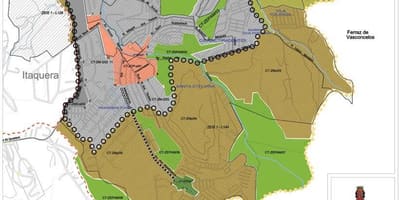 Kaart van die Plek Tiradentes São Paulo - Besetting van die grond