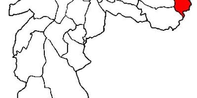 Kaart van die Plek Tiradentes sub-prefektuur São Paulo