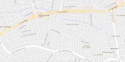 Kaart van Ponte Rasa São Paulo