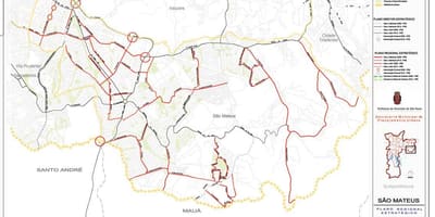 Kaart van São Mateus São Paulo - Paaie