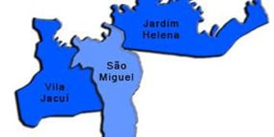 Kaart van São Miguel Paulista sub-prefektuur