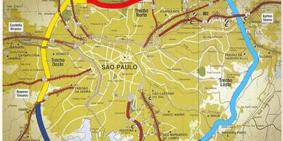 Kaart van São Paulo beltway