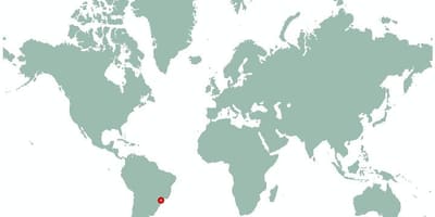 Kaart van São Paulo in die wêreld