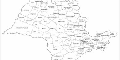 Kaart van São Paulo maagd - mikro-streke