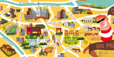 Kaart van São Paulo ontwerp