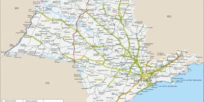 Kaart van São Paulo Staat
