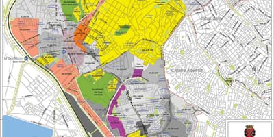 Kaart van Santo Amaro São Paulo - Besetting van die grond