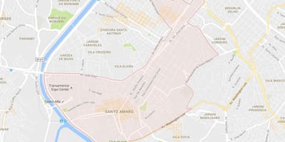 Kaart van Santo Amaro São Paulo