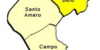 Kaart van Santo Amaro sub-prefektuur