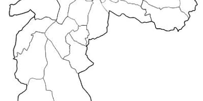 Kaart van die sone Nordeste São Paulo