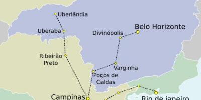 Kaart van São Paulo TAV