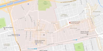 Kaart van Tatuapé São Paulo