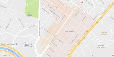 Kaart van Vila Maria São Paulo