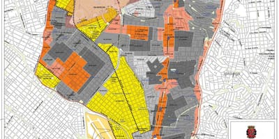 Kaart van Vila Mariana São Paulo - Besetting van die grond