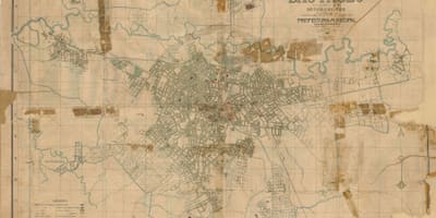 Kaart van die voormalige São Paulo - 1916