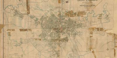 Kaart van die voormalige São Paulo - 1916